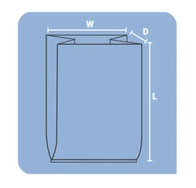 Gusseted Bag 2D Dimensions
